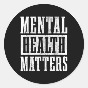 Pegatina Redonda La Salud Mental S El Mes De Conciencia Terminan Co