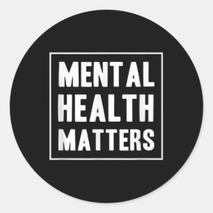 Pegatina Redonda La Salud Mental Y La Conciencia
