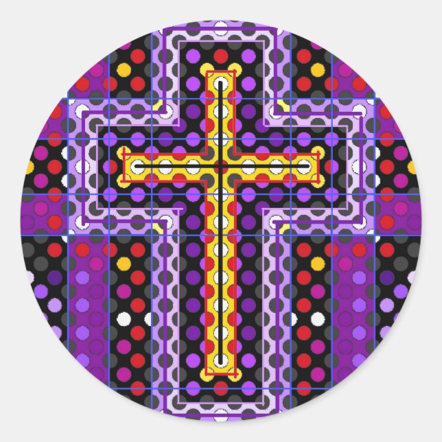 Pegatina Redonda La Santa Cruz (Anverso)