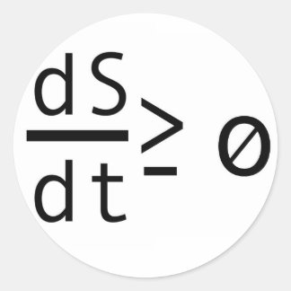 Pegatina Redonda La segunda ley de la termodinámica