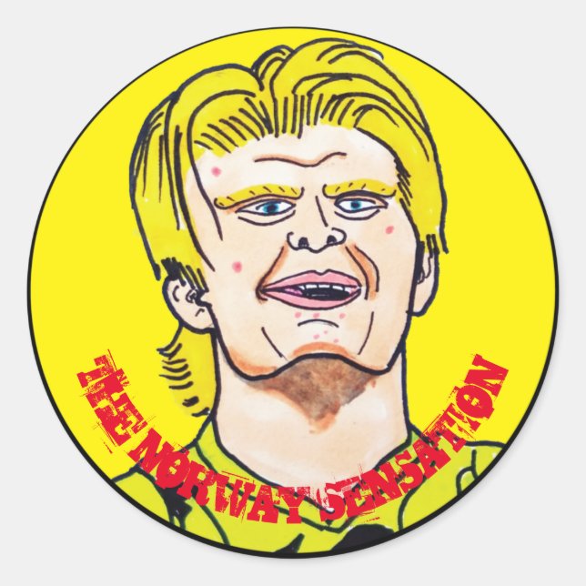 Pegatina Redonda La sensación de Noruega (Anverso)