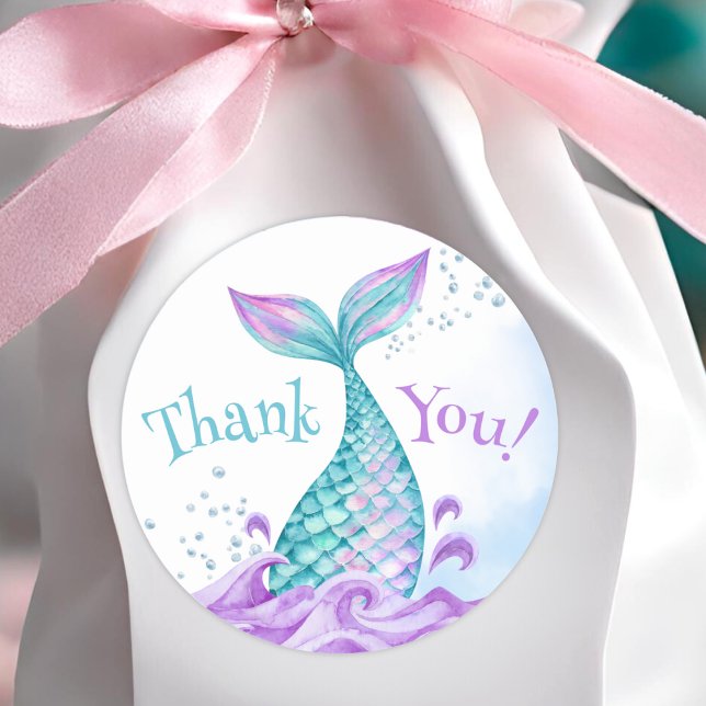 Pegatina Redonda La sirena 5 cumpleaños se hunde en cinco (Subido por el creador)