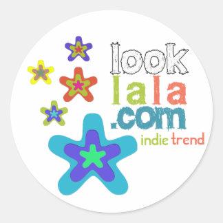 Pegatina Redonda la tendencia indie de looklala