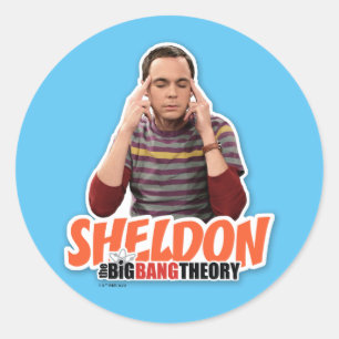 Pegatina Redonda La teoría del Big Bang   Sheldon