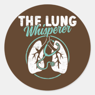 Pegatina Redonda La terapia de pulmones con Whisperer pulmonar RT R