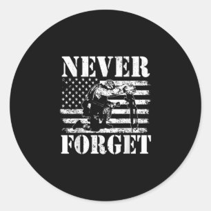 Pegatina Redonda La Tierra De Los Libres De Estados Unidos Por El M