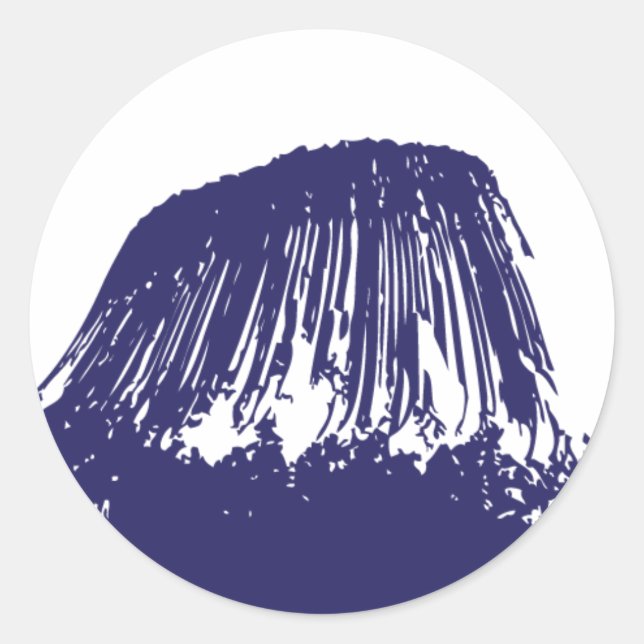 Pegatina Redonda La torre del diablo (Anverso)