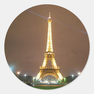 Pegatina Redonda La Tour Eiffel, Torre Eiffel - París, Francia