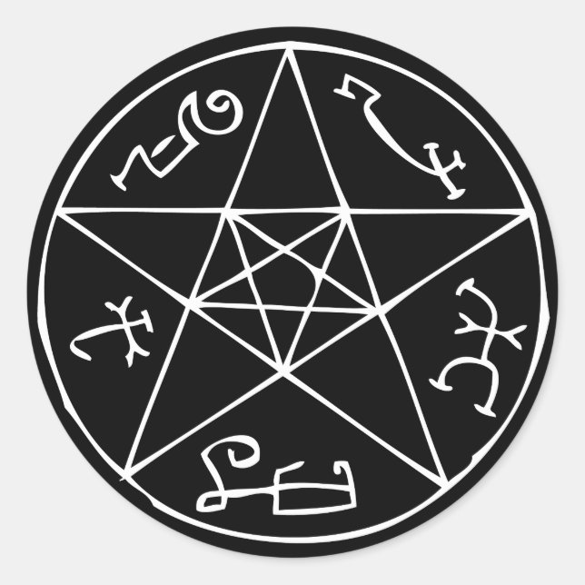 Pegatina Redonda La trampa del diablo (Anverso)