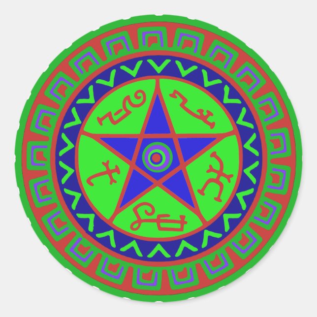 Pegatina Redonda La trampa del diablo (Anverso)