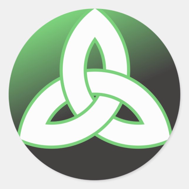 Pegatina Redonda La Trinidad Celta se nubla (Anverso)