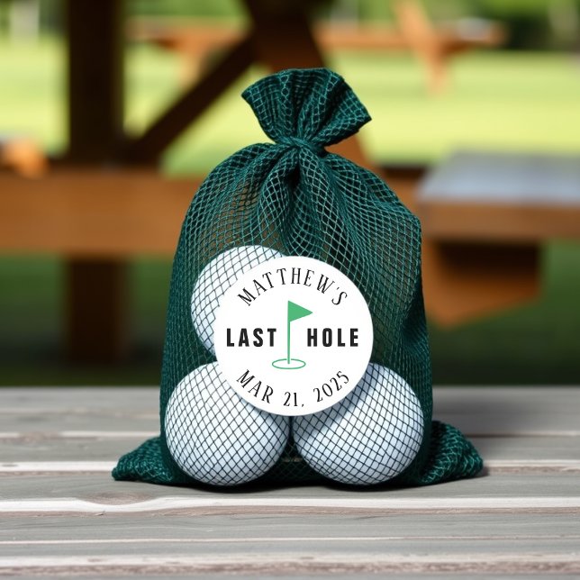 Pegatina Redonda La última ronda de la despedida de soltero de golf (Subido por el creador)