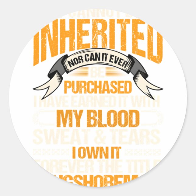 Pegatina Redonda La Unión Ilwu De Longshore Ocupa Con Orgullo El Tí (Anverso)