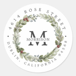 Pegatina Redonda La vegetación del invierno | Dirección de devoluci