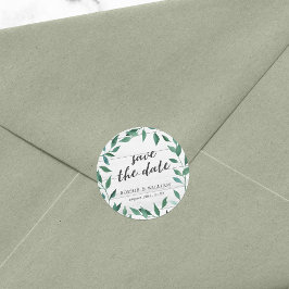 Pegatina Redonda La vegetación rústica salva la fecha