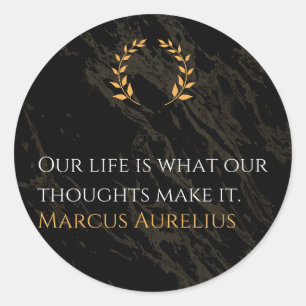 Pegatina Redonda La verdad de Marco Aurelio: la vida