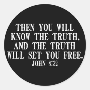 Pegatina Redonda La verdad te liberará