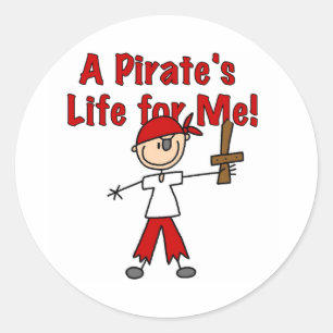 Pegatina Redonda La vida del pirata para mí