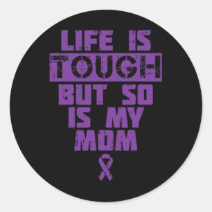 Pegatina Redonda La Vida Es Difícil, Al Igual Que Mi Mamá Alzheimer