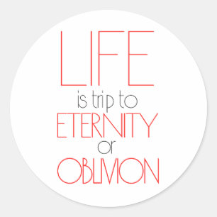 Pegatina Redonda La vida es un viaje