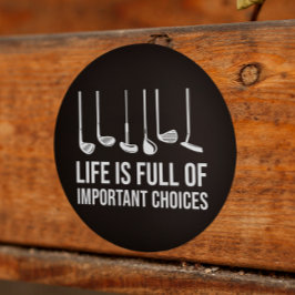 Pegatina Redonda La vida está llena de importantes Navidades de gol