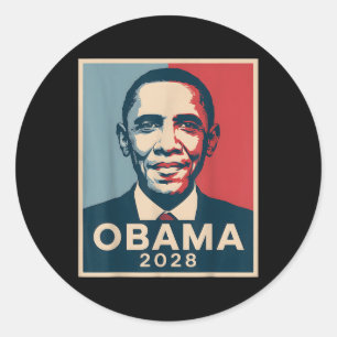 Pegatina Redonda La vieja elección patriótica política de Obama 202