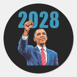 Pegatina Redonda La vieja elección patriótica política de Obama 202