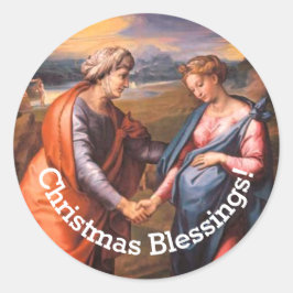 Pegatina Redonda La visita