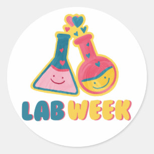 Pegatina Redonda Lab Tech 2024