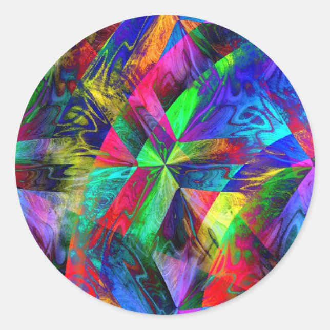 Pegatina Redonda Laberinto (Anverso)