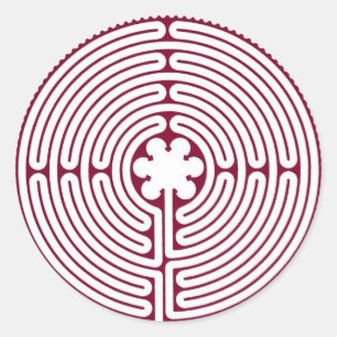Pegatina Redonda Laberinto