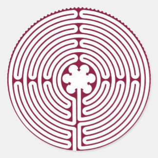Pegatina Redonda Laberinto
