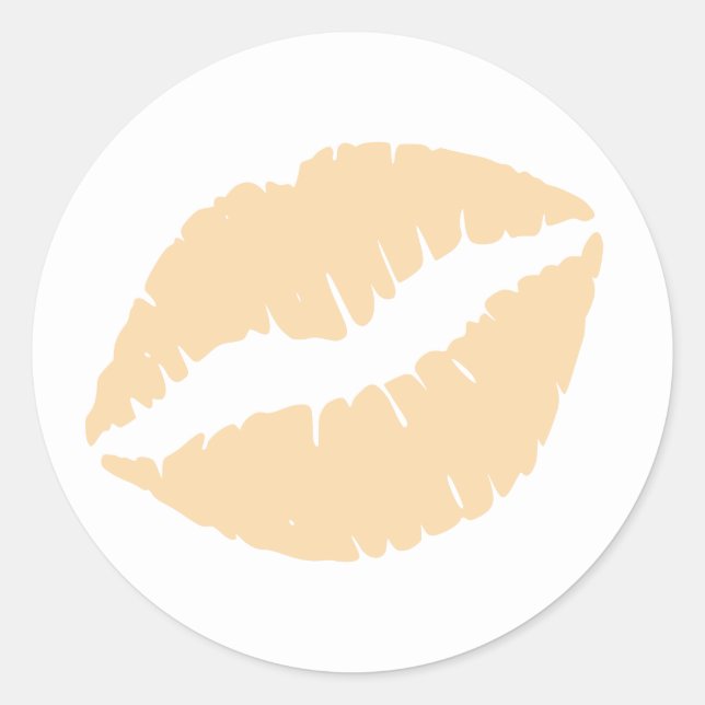 Pegatina Redonda Labial de Lana Estampado (Anverso)