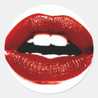 Pegatina Redonda labios