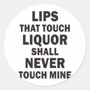 Pegatina Redonda Labios