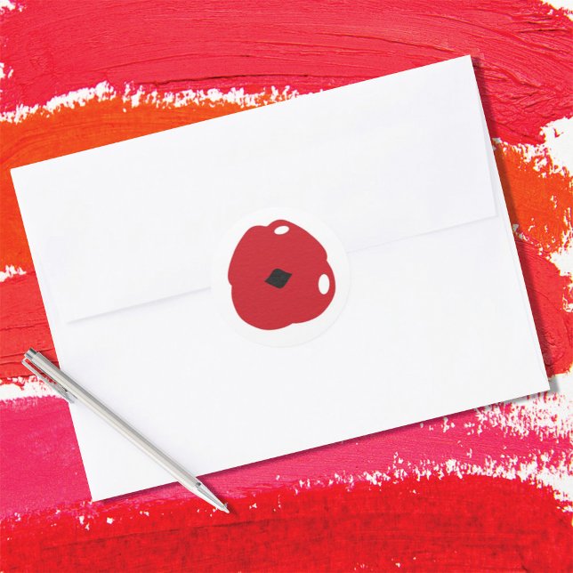 Pegatina Redonda Labios retro labios rojos (Subido por el creador)