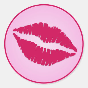 Pegatina Redonda Labios SWAK
