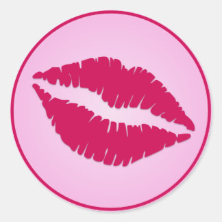 Pegatina Redonda Labios SWAK
