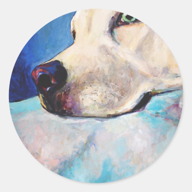 Pegatina Redonda Laboratorio azul (Anverso)