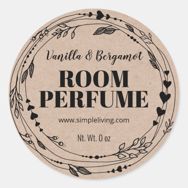 Pegatina Redonda Laboratorios de pulverización de la habitación de  (Anverso)