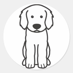 Pegatina Redonda Labradoodle Dog Personalizado