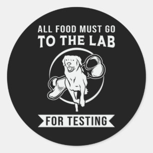 Pegatina Redonda Labrador El Laboratorio Para Probar El Perro Recup