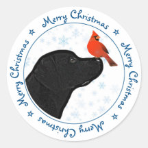 Labrador negro Feliz cardenal navideño lindo perro