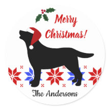 Labrador negro Silhouette Santa Navidades