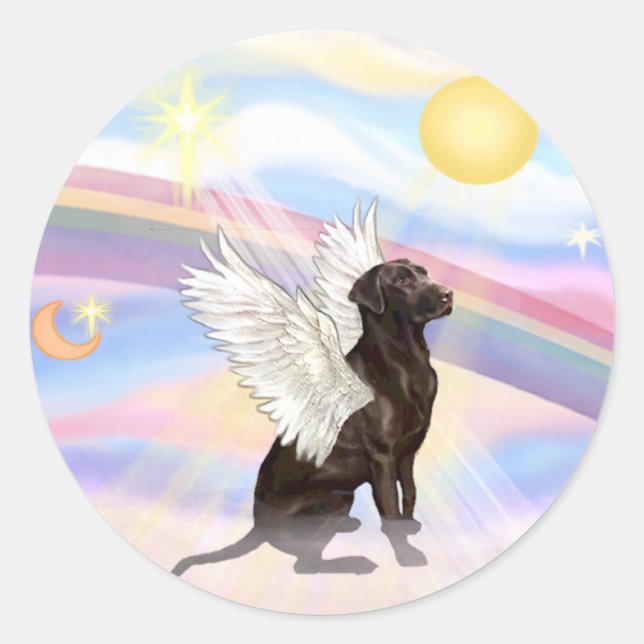 Pegatina Redonda Labrador Retriever (Anverso)