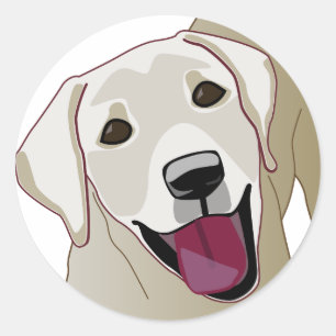 Pegatina Redonda Labrador Retriever