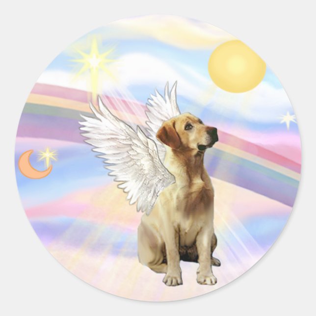 Pegatina Redonda Labrador Retriever (Anverso)