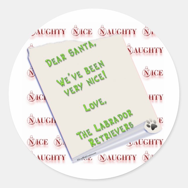 Pegatina Redonda LabradorpluralNice (Anverso)