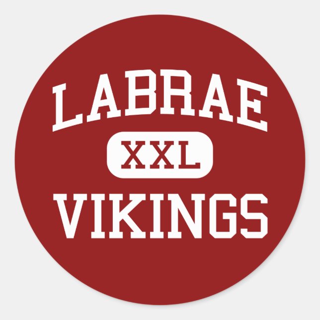 Pegatina Redonda Labrae - Vikings - Middle - Leavittsburg Ohio (Anverso)