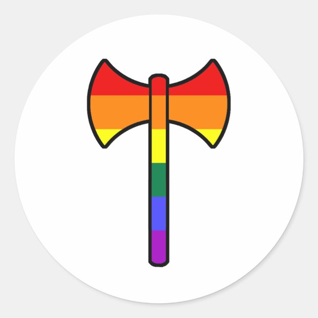 Pegatina Redonda Labrys (Anverso)